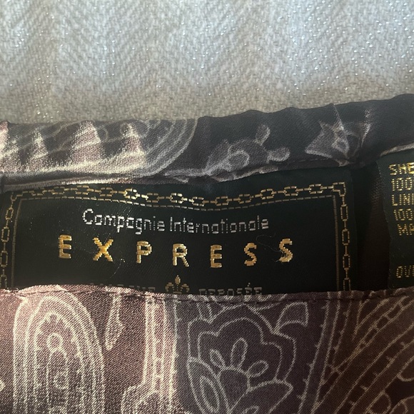 Vintage Express Paisley Brown Skirt - Picture 4 of 8